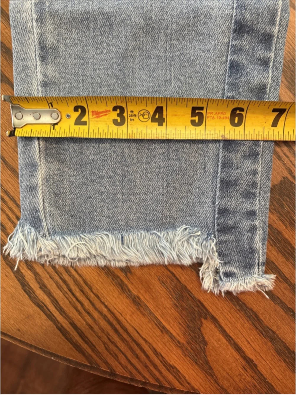 Judy Blue JB88536 High Rise Slim Jeans Medium Wash Side Panel Raw Hem 11/30